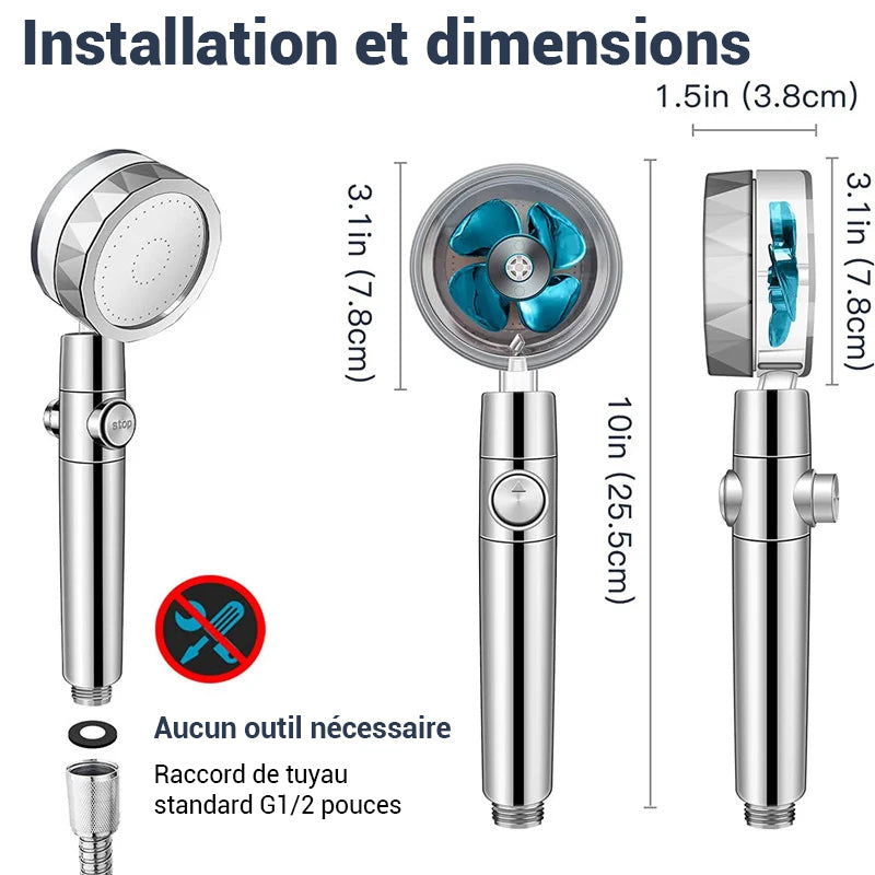 Pommeau de douche filtrant design