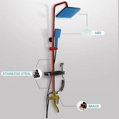 Colonne de douche carrée 4 voies