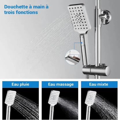 Colonne de douche en inox thermostatique