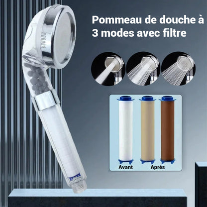 Pommeau de douche filtrant avec jet puissant