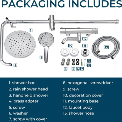 Colonne de douche avec mitigeur raffinée