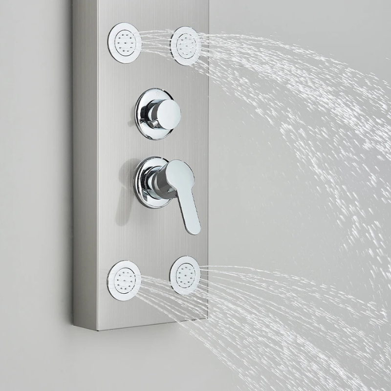 Colonne de douche hydromassante avec rangement