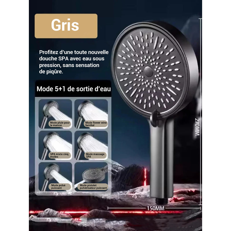 Pommeau de douche haute pression multifonction