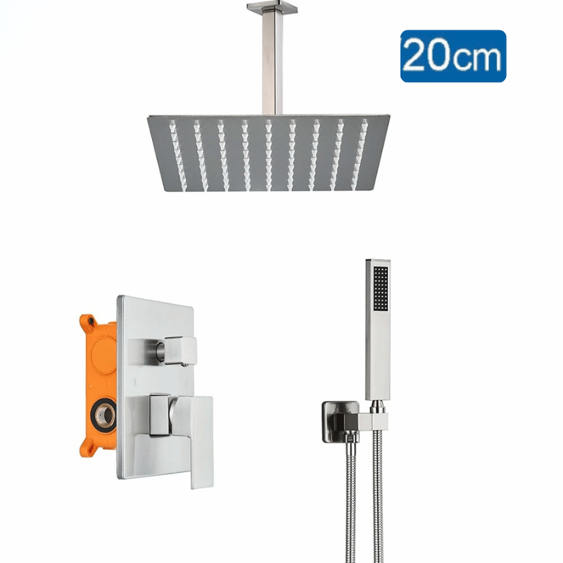 colonne de douche encastrable effet pluie plafond