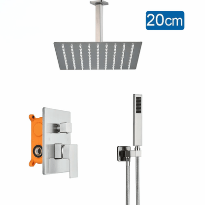 colonne de douche encastrable effet pluie plafond