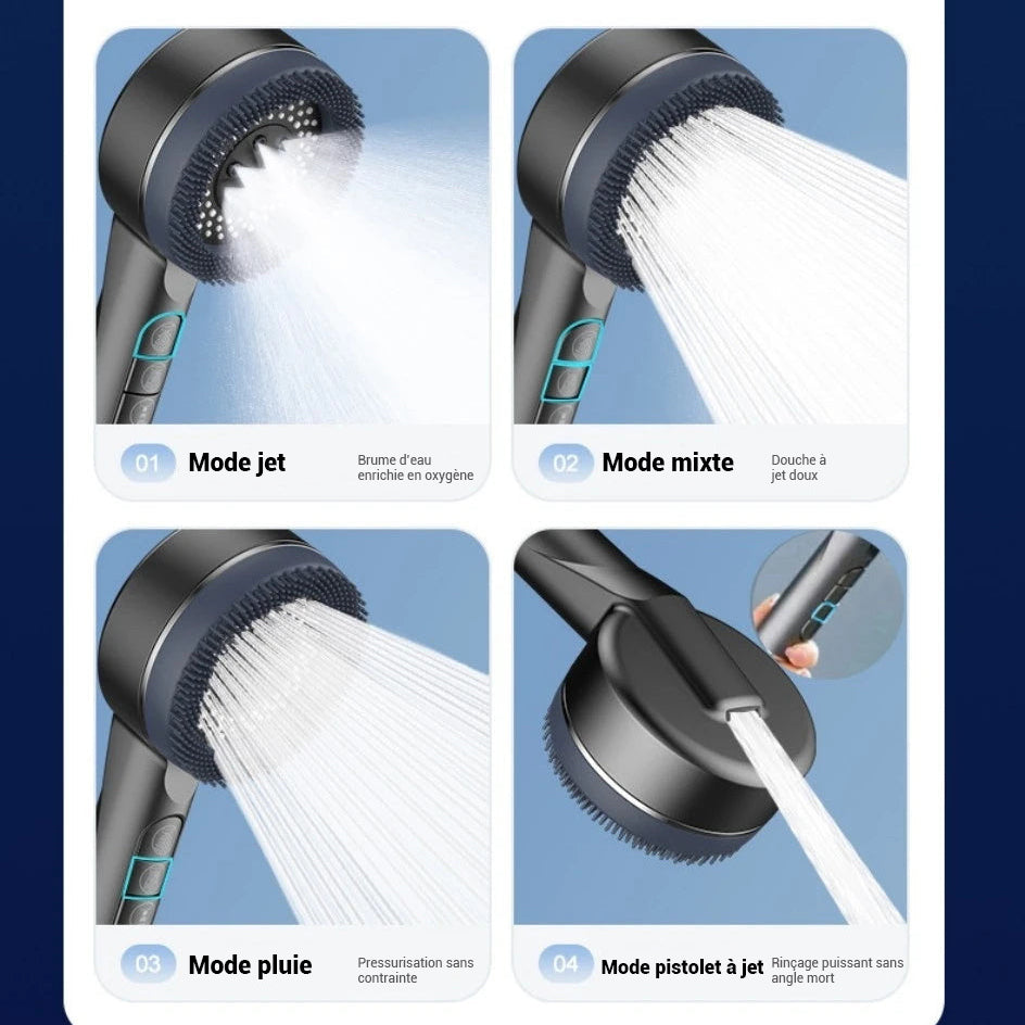 Pommeau de douche filtrant avec boutons