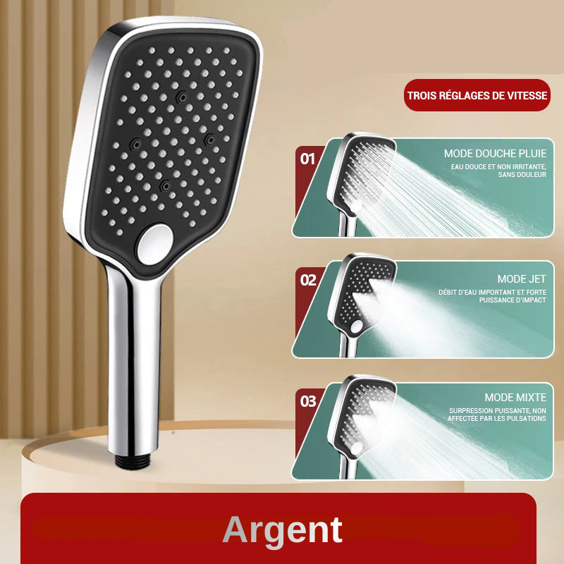 Pommeau de douche haute pression large