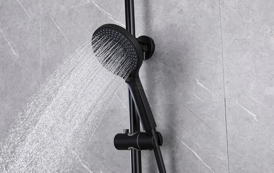 Pommeau de douche anti calcaire noir