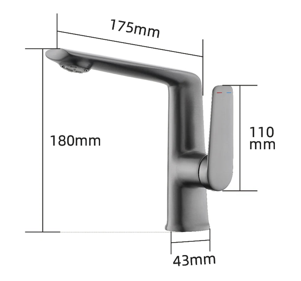 Mitigeur lavabo rectangle