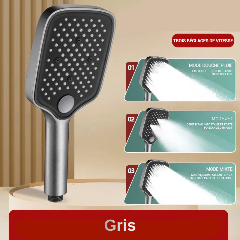 Pommeau de douche haute pression large