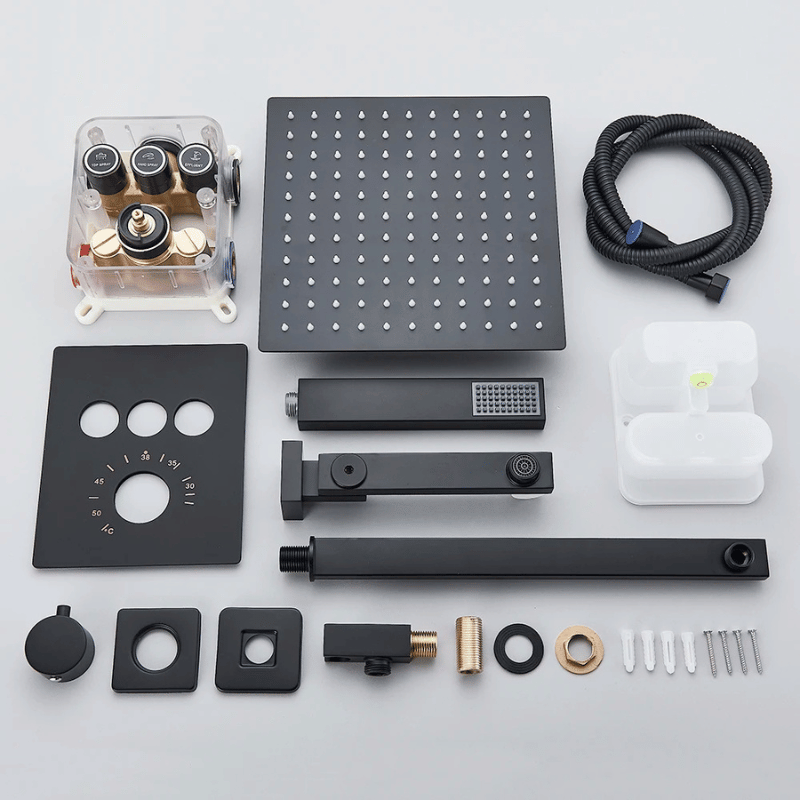 Colonne de douche encastrable avec plafonnier