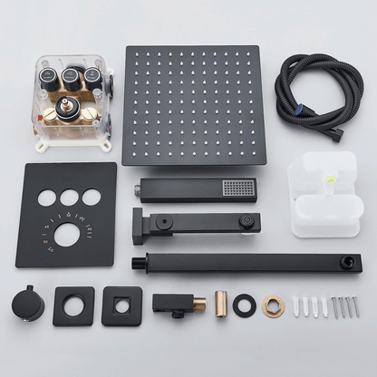 Colonne de douche encastrable avec plafonnier