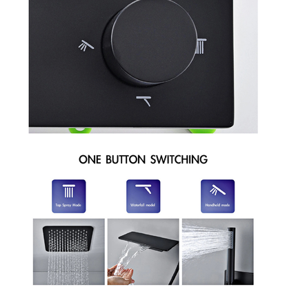 Colonne de douche laiton avec étagère