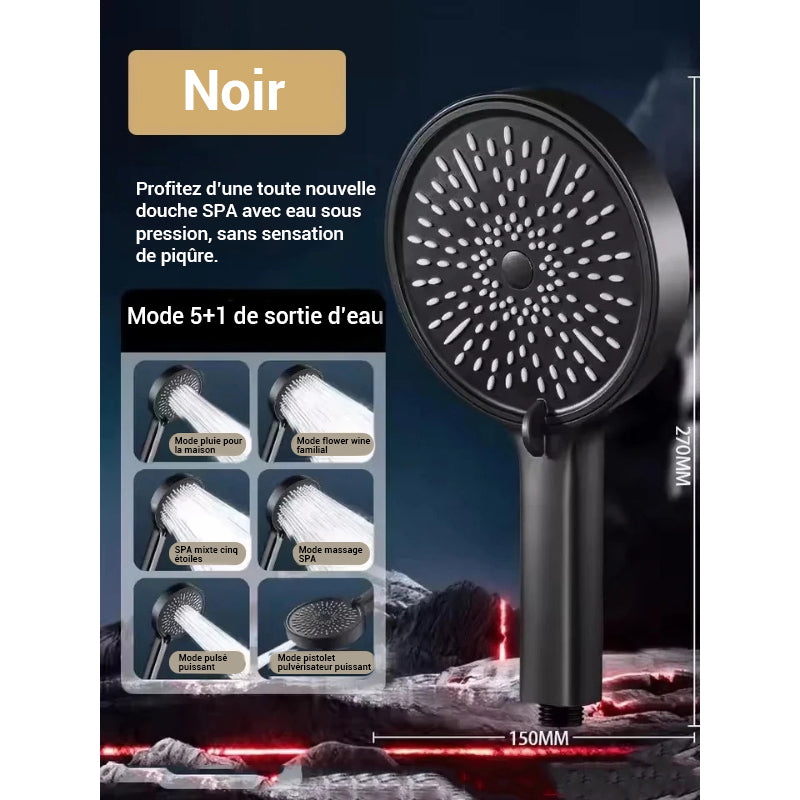Pommeau de douche haute pression multifonction