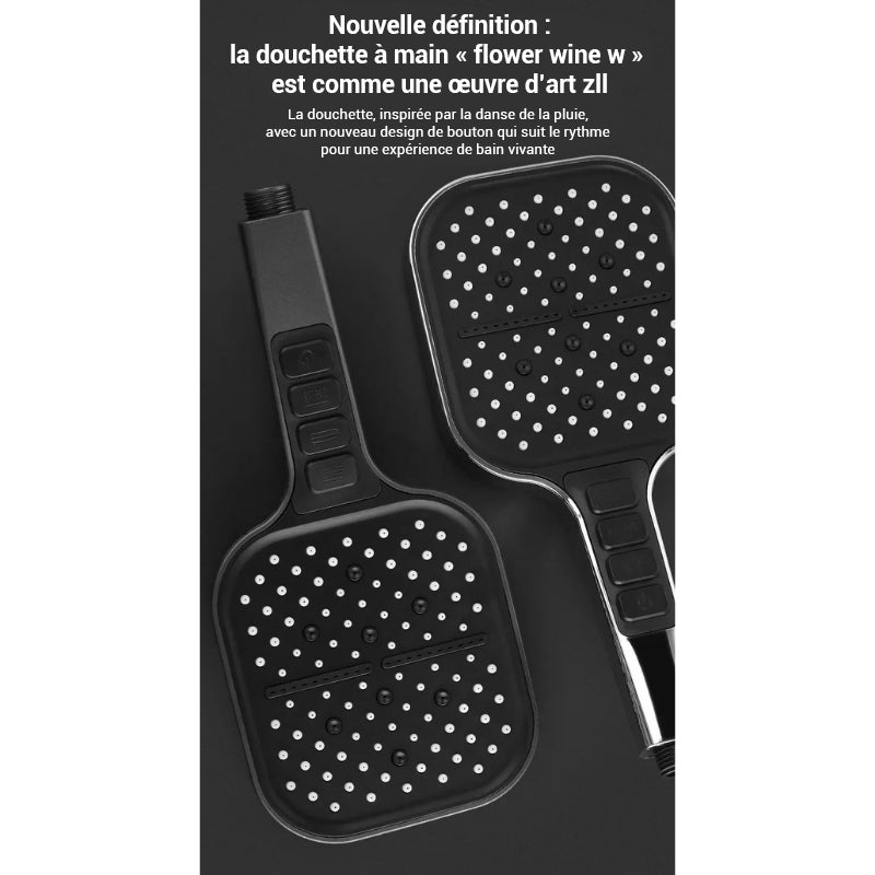 Pommeau de douche haute pression avec boutons