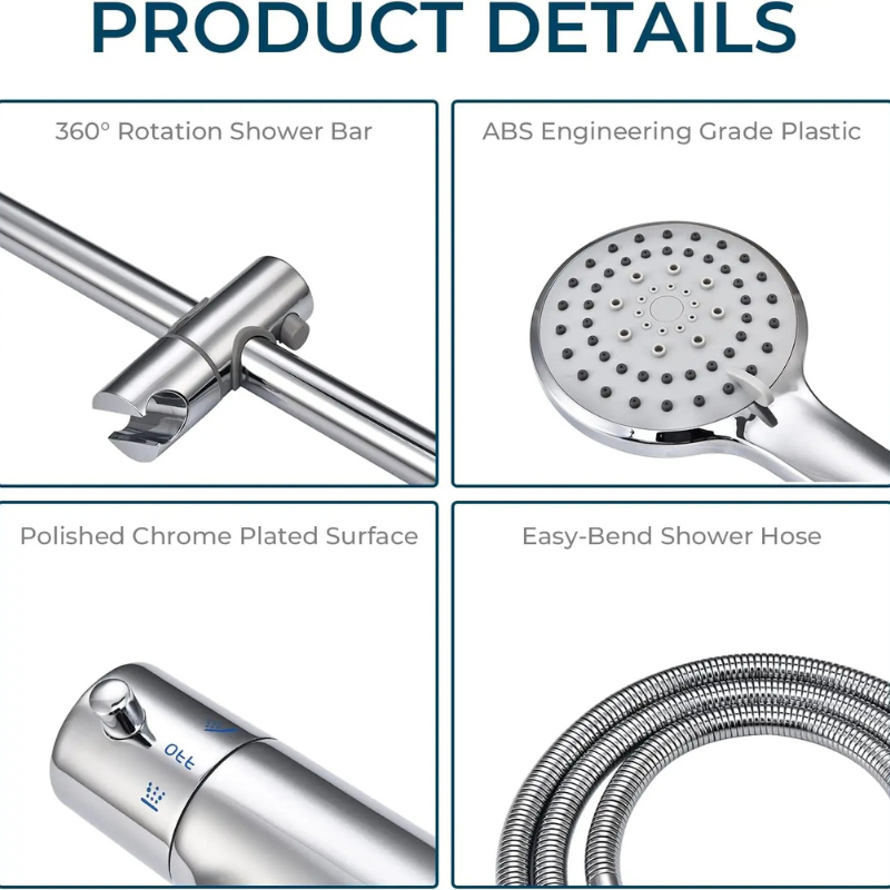 Colonne de douche avec mitigeur raffinée