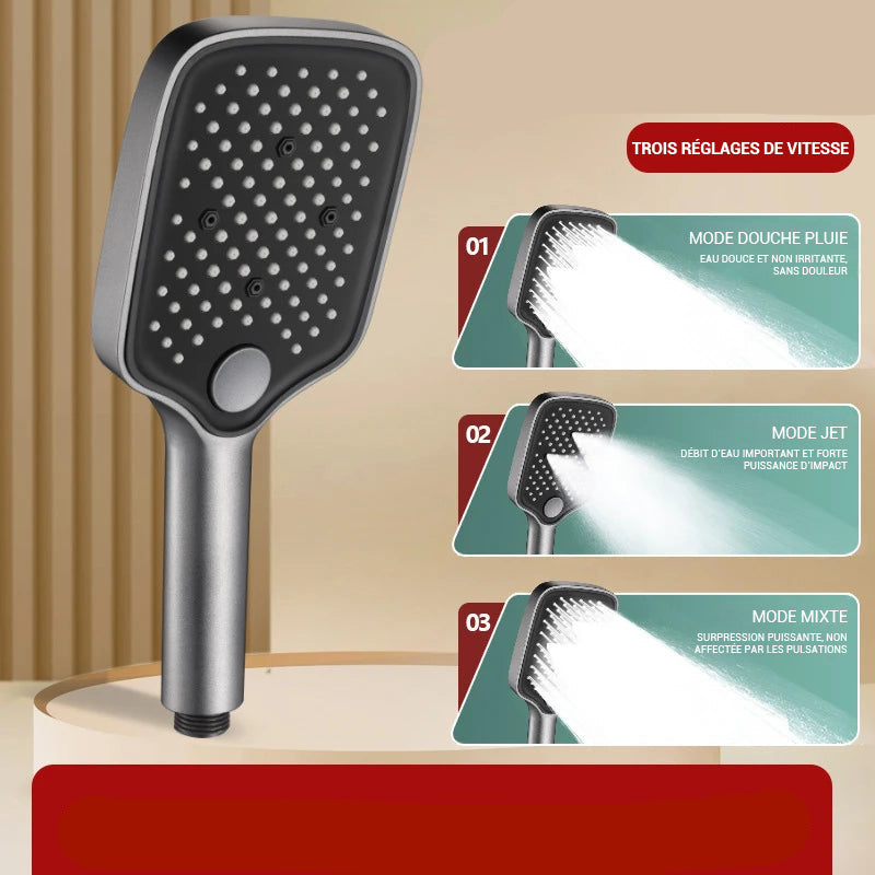 Pommeau de douche anti calcaire large
