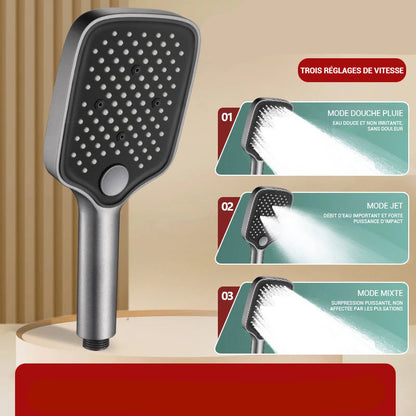 Pommeau de douche anti calcaire large