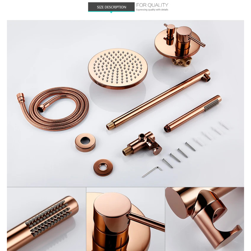 Colonne de douche en cuivre minimaliste