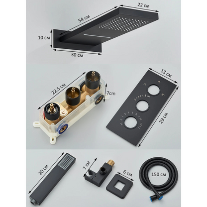 Colonne de douche thermostatique murale