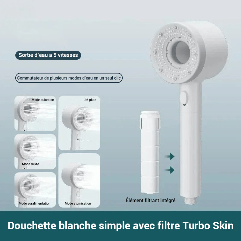 Pommeau de douche filtrant plusieurs modes