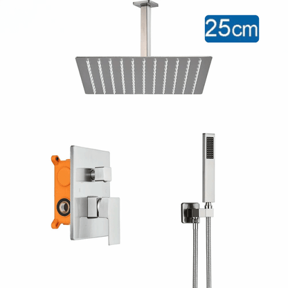 colonne de douche encastrable effet pluie plafond