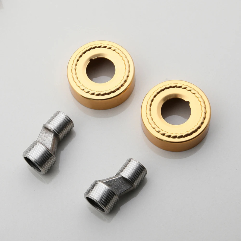 Colonne de douche avec mitigeur doré