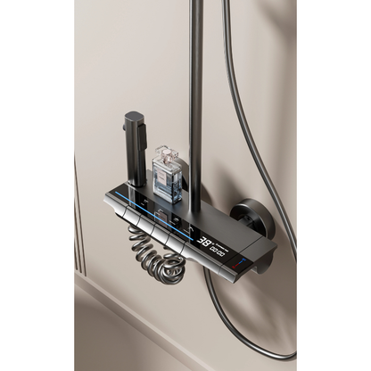 Colonne de douche laiton LED