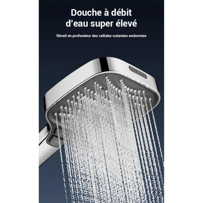 Pommeau de douche anti calcaire avec bouton