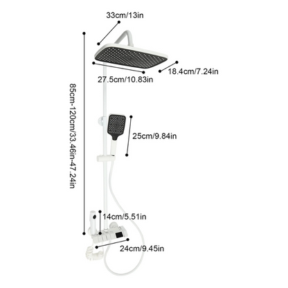 Colonne de douche pluie blanche