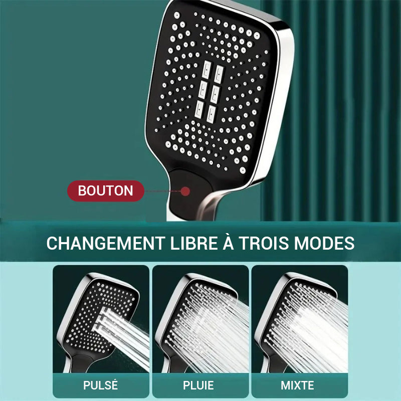 Pommeau de douche haute pression chrome