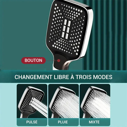 Pommeau de douche haute pression chrome