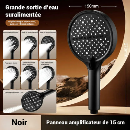 Pommeau de douche haute pression rond