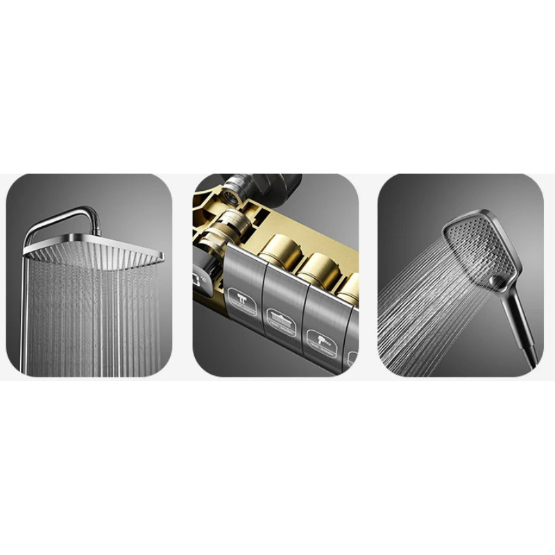 Colonne de douche thermostatique avec affichage numérique