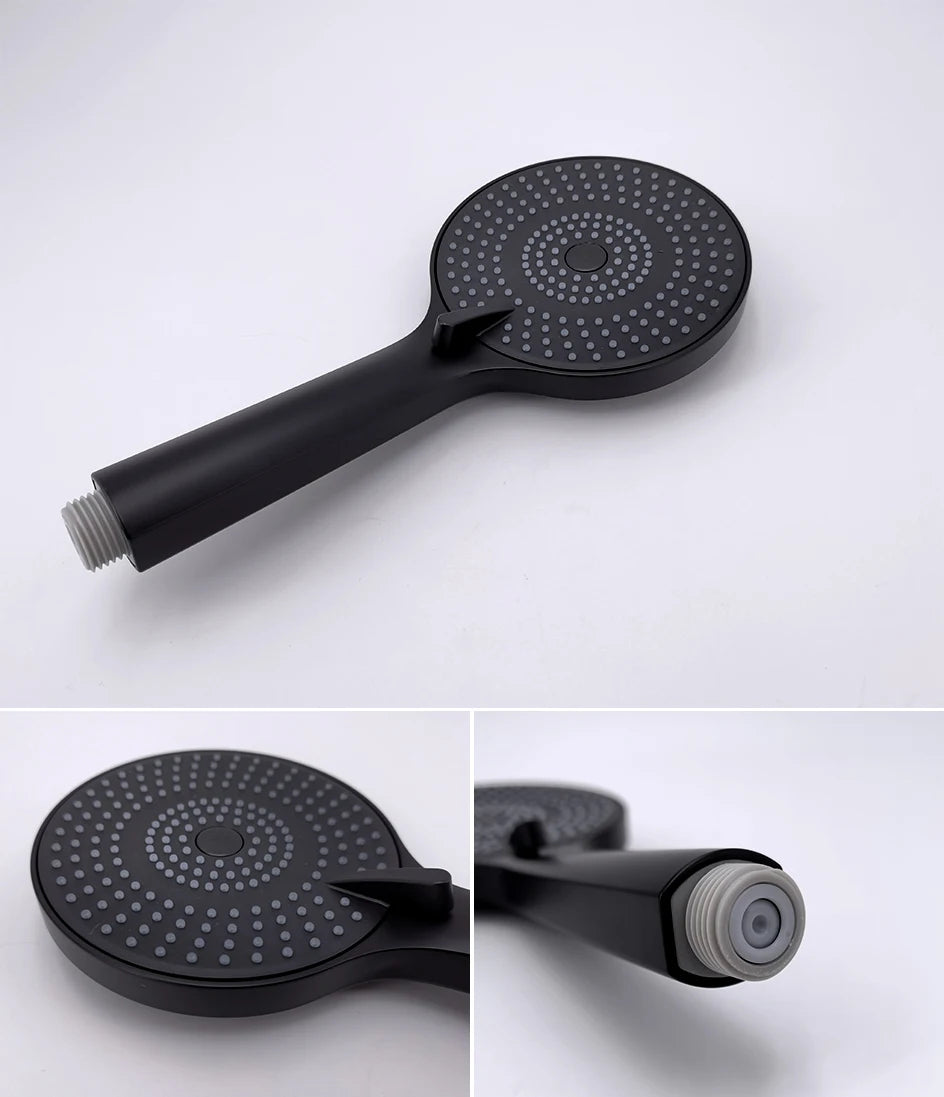 Pommeau de douche anti calcaire noir