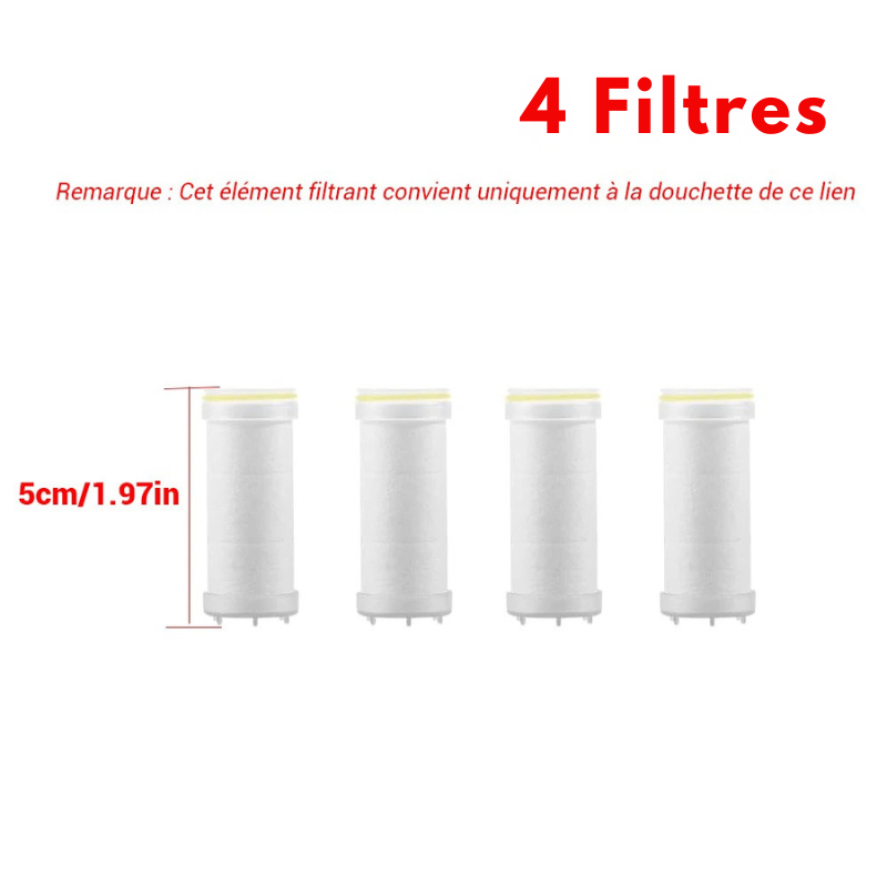 Pommeau de douche filtrant avec boutons