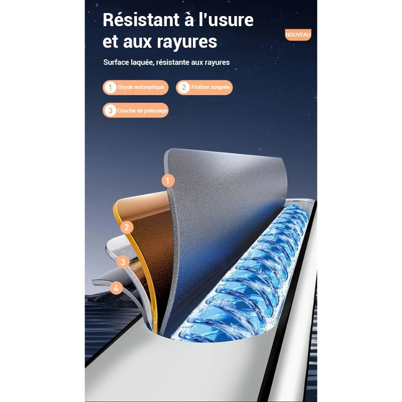 Pommeau de douche haute pression carré