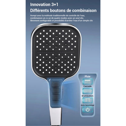 Pommeau de douche haute pression avec boutons