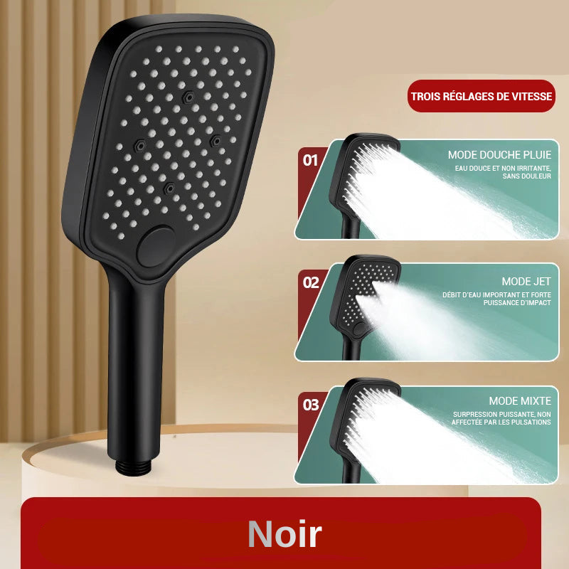 Pommeau de douche haute pression large