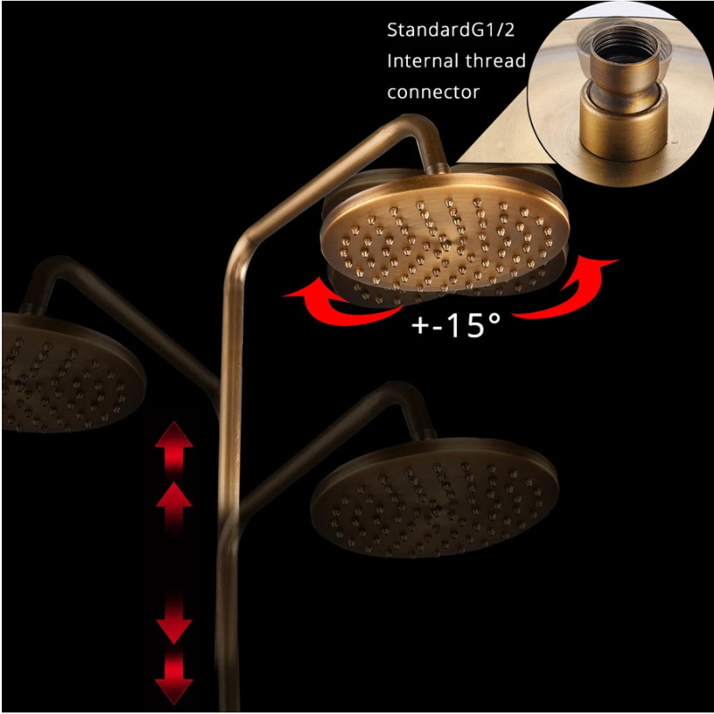 Colonne de douche bronze vintage