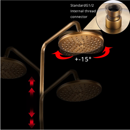 Colonne de douche bronze vintage