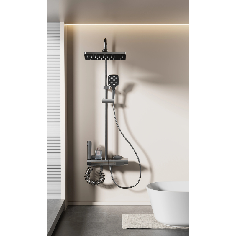 Colonne de douche laiton LED
