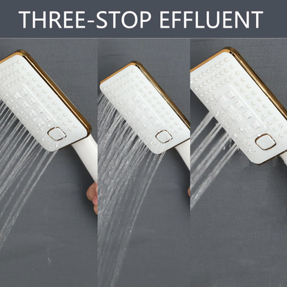 Colonne de douche carrée finition en or