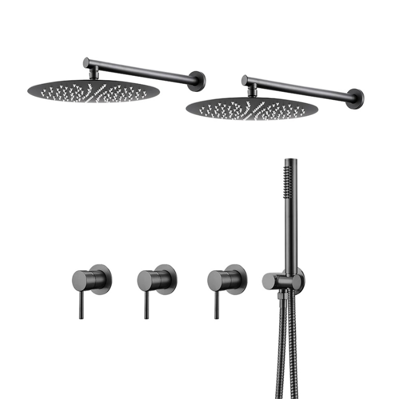 Colonne de douche encastrable double