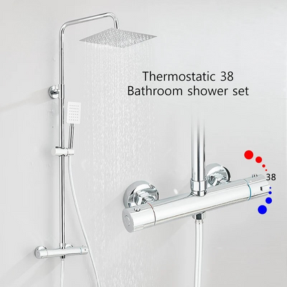 Colonne de douche carrée avec pommeau