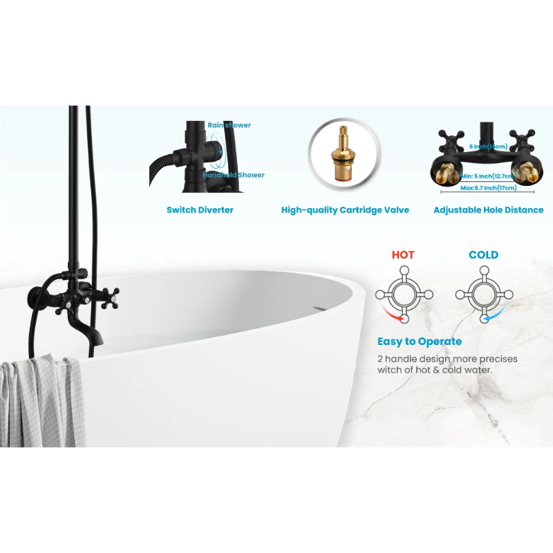 Colonne de douche rétro antique