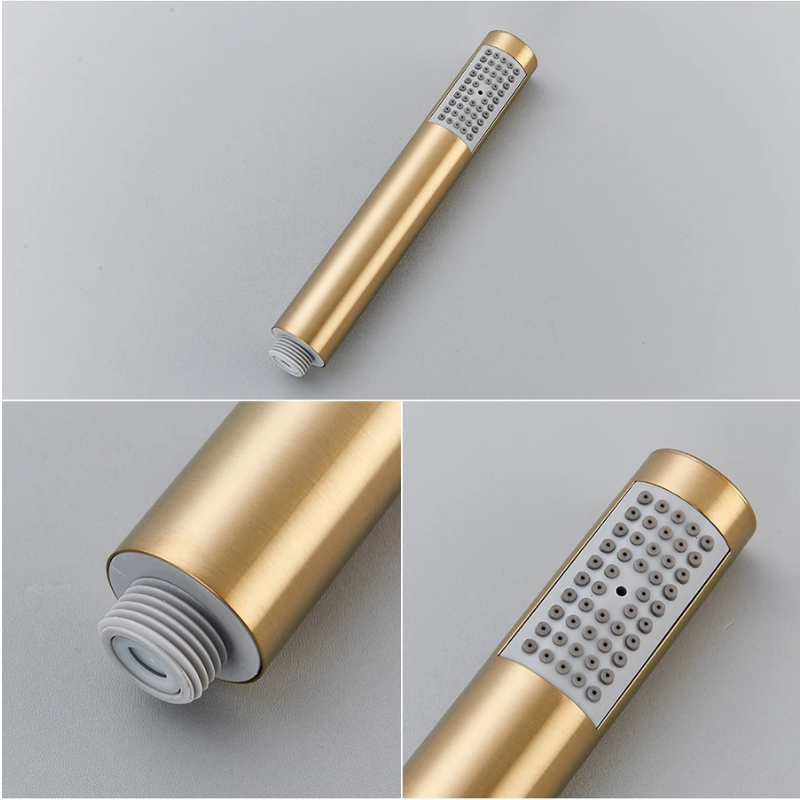 Colonne de douche encastrable or brossé