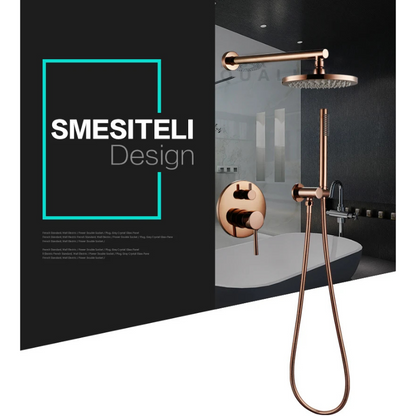 Colonne de douche en cuivre minimaliste