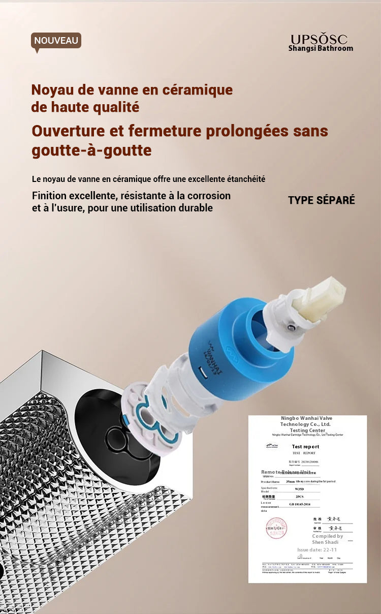 Mitigeur douche avec verseur cascade