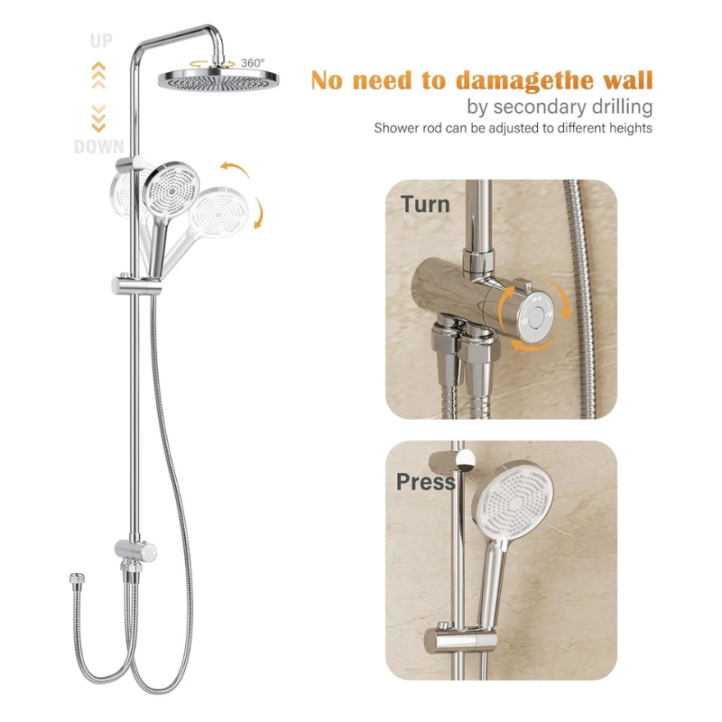 Colonne de douche design sans mitigeur